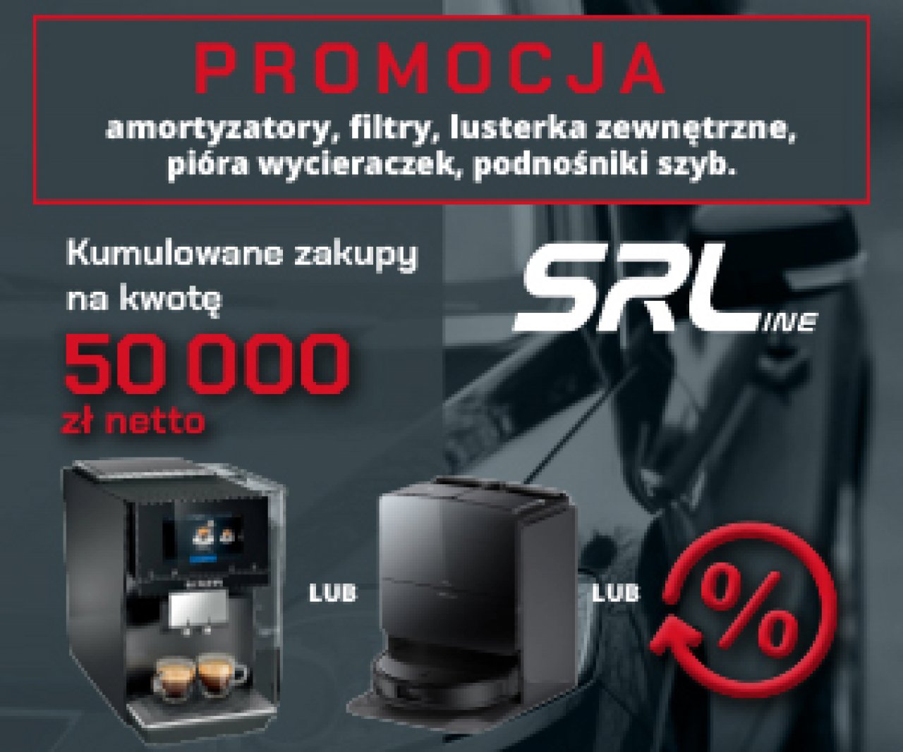 SRLine - amortyzatory, filtry, lusterka zewnętrzne, pióra wycieraczek i podnośniki szyb