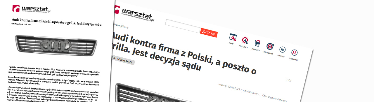 Audi kontra firma z Polski, a poszło o grilla. Jest decyzja sądu